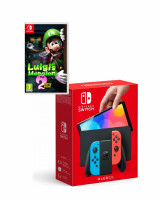 Игровая приставка Nintendo Switch OLED-Модель (сине-красный)+Игра Luigi's Mansion 2 HD