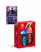 Игровая консоль Nintendo Switch OLED+Saints Row: The Third - The Full Package, 64 Гб, синий/красный