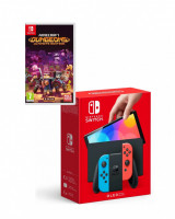 Игровая консоль Nintendo Switch OLED+Игра Minecraft Dungeons Ultimate Edition