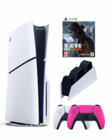 Приставка Sony Playstation 5 slim 1 Tb+2-ой геймпад(розовый)+зарядное+Игра Один из нас 2