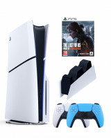 Приставка Sony Playstation 5 slim 1 Tb+2-ой геймпад(синий)+зарядное+Игра Один из нас 2