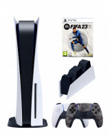 Игровая приставка Sony PlayStation 5 (3-ревизия)+2-й геймпад(камуфляж)+зарядное+FIFA 23, 825 ГБ