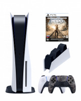 Игровая приставка Sony PlayStation 5 (3-ревизия)+2-й геймпад(камуфляж)+зарядное+Metro Exodus, 825 ГБ