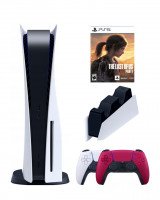 Игровая приставка Sony PlayStation 5 (3-ревизия)+2-й геймпад(красный)+зарядное+The Last of Us Part I, 825 ГБ