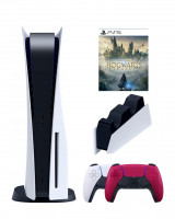 Игровая приставка Sony PlayStation 5 (3-ревизия)+2-й геймпад(красный)+зарядное+Хогартс, 825 ГБ